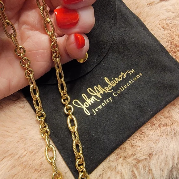 John Medeiros Gold Chain Link Necklace - Picture 4 of 7